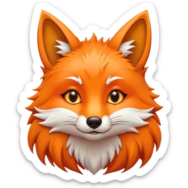a fox weeping sticker
