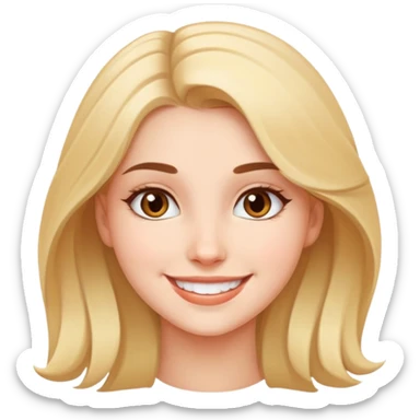 Beautiful girl with smiling eyes sticker