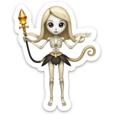 Skeletal Skinny Meloetta-fusion sticker