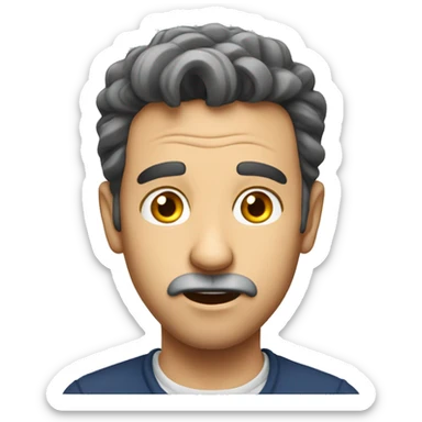 French man have a surprised  sticker