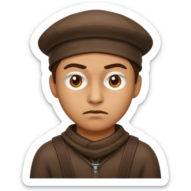 Robber emoji not smiling  sticker