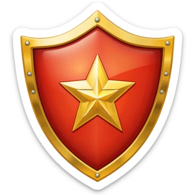 a shiny shield with the USSR flag inside sticker
