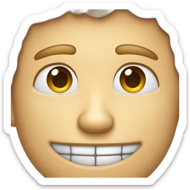 Chat avec un sourires humain avec un nez de clon sticker