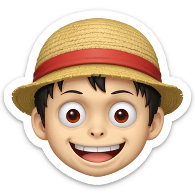 Make luffy emoji sticker