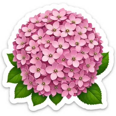 Cherry hydrangea sticker