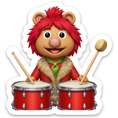 animal the drummer from the muppets sticker