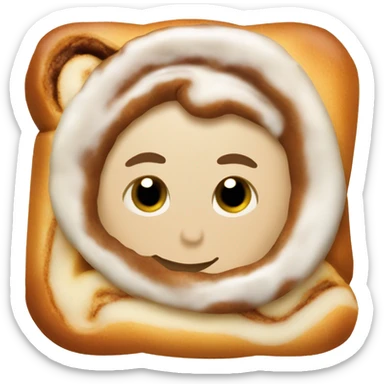 Create a cinnamon roll  sticker