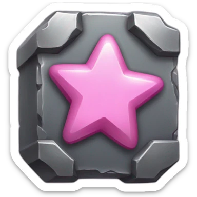 iron ingot with a pink star sticker
