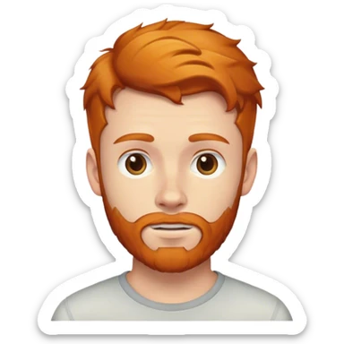 ginger guy teenager with little beard sticker