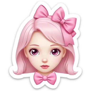 Hello kity  y moñito rosa sticker