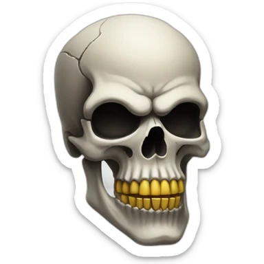 cool badass skull sticker