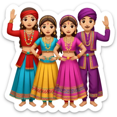 Ajrak sindh celebration sindhi dancing sticker