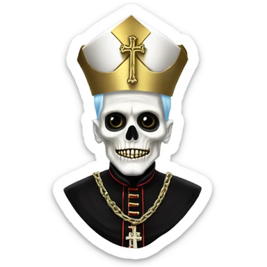 Papa emeritus skeleton pope sticker