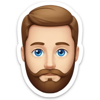 Man met een baard en felle blauwe ogen sticker