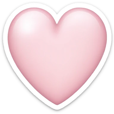 light pink heart emoji sticker