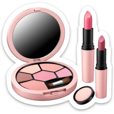 light pink makeup set sticker