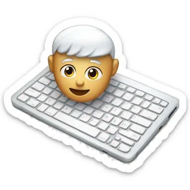 Apple iPad with keyboard sticker