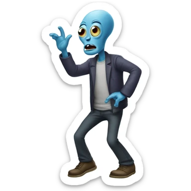 Alien from American Dad (roger) doing griddy dance sticker
