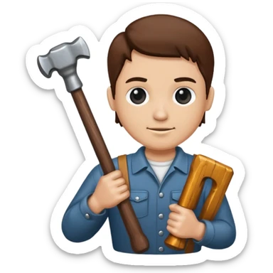 pin and  hammer sticker