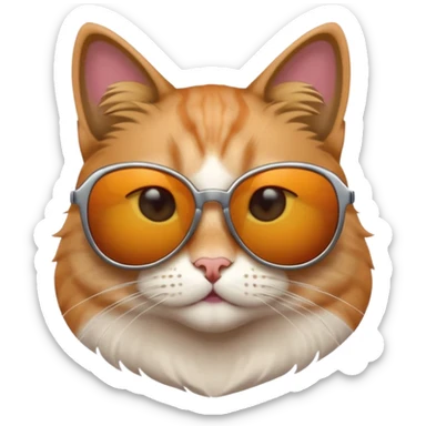 Cat with sunglasses sticker