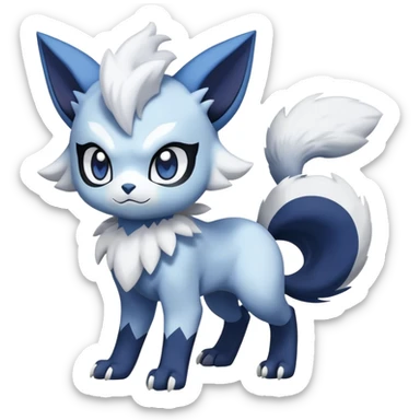Meowstic-Absol-Pokémon-Fakémon-hybrid-creature (full body) sticker
