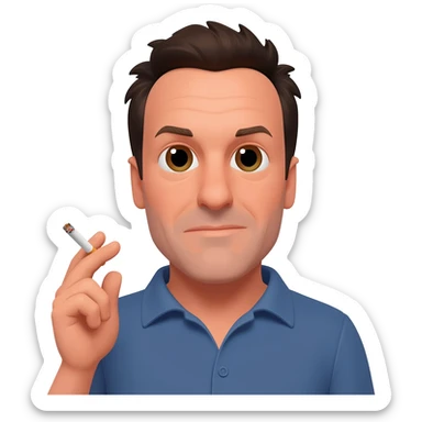 Adam Sandler holding his cigarette sticker