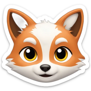 Baby fox cure sticker