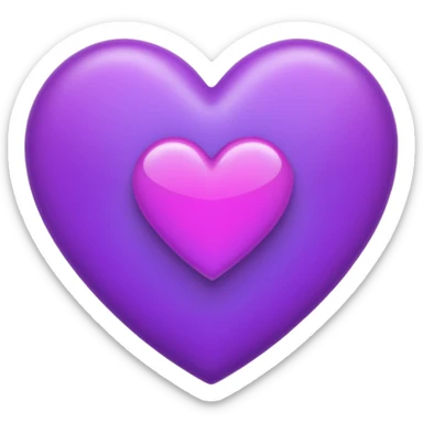 IOS's letter emoji but with a purple heart sticker