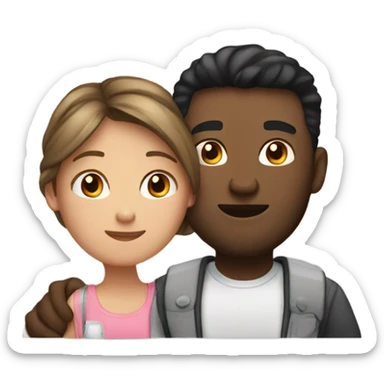 Boyfriend and girlfriend indoors together sticker