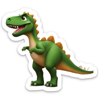 crea un dinosaurio en Brasil tomando sol en una plaza  sticker