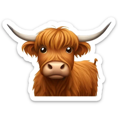 Highland cow sticker