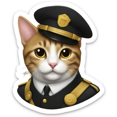 Mussolini Cat sticker