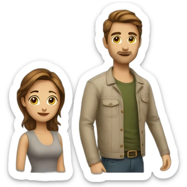 Couple qui se separe sticker