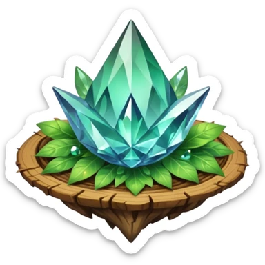 woodland fairy mind blown crystal burst sticker