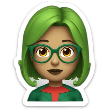 Martian Manhunter girl with glasses sticker