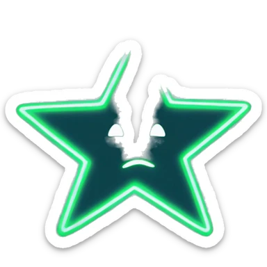 A Star made by Plantium green neon sticker