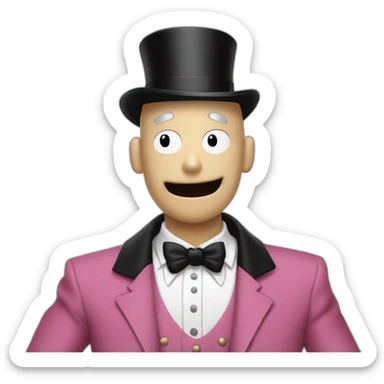 one punch man dressed as the monopoly guy sticker