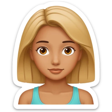 Stikers of girl which is a bit old and is relax sticker