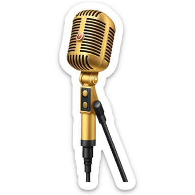 singer stage microphone sticker