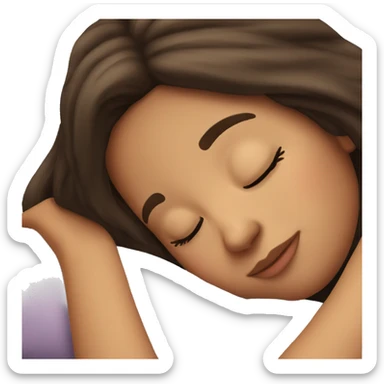 Brunette girl sleeping sticker