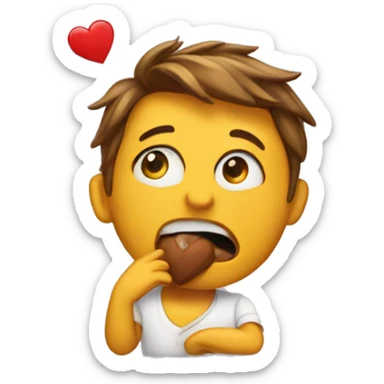 Throwing up love sticker