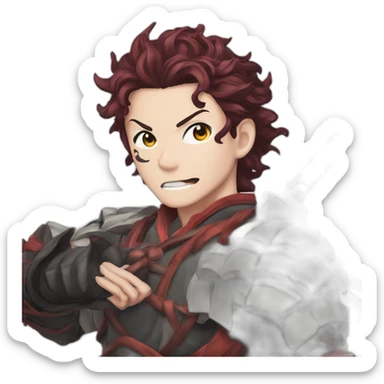 Tanjiro Kamado Demon SLayer sticker