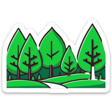 forest hunters typography sticker