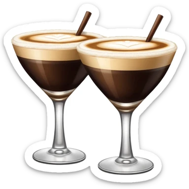 two espresso martinis toasting sticker