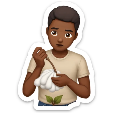 Slave not happy about picking cotton sticker