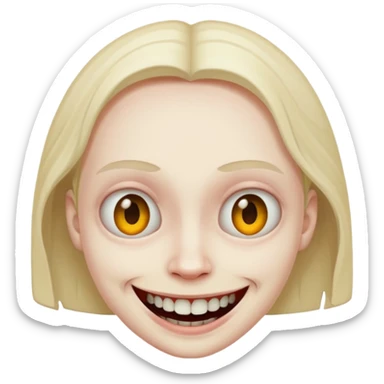 Weird creepy smile  sticker