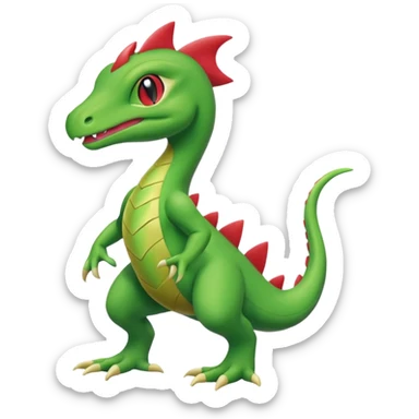 Axew-Grovyle-Inteleon-fusion (full body) sticker