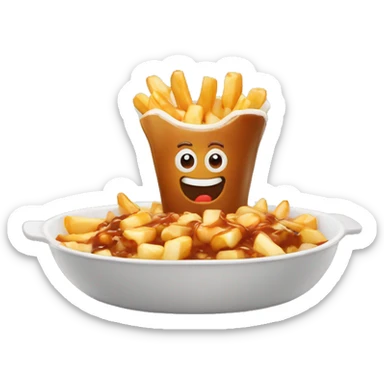 Poutine qui manger  sticker