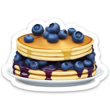 Pancake with blueberries on top sticker