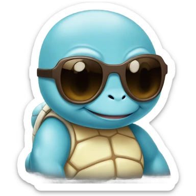 Squirtle wearing sunglasses sticker